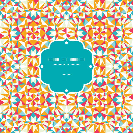 colorful triangle texture frame seamless pattern backgroundのイラスト素材