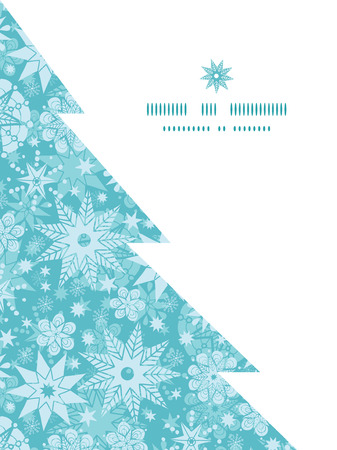 Vector decorative frost Christmas snowflake silhouette pattern frame card templateのイラスト素材