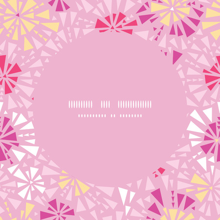 Vector pink abstract triangles frame seamless pattern backgroundのイラスト素材