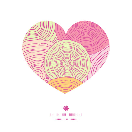 Vector doodle circle texture heart silhouette pattern frameのイラスト素材