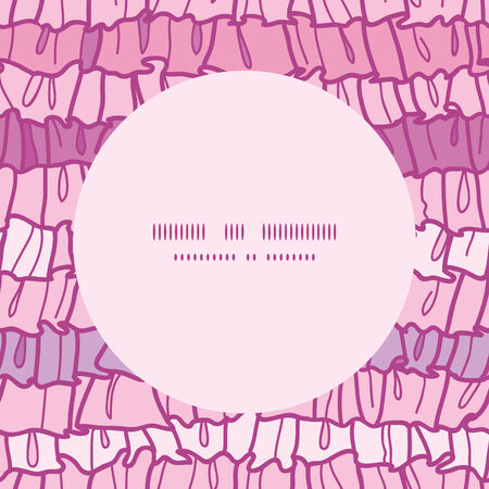 Vector pink ruffle fabric stripes frame seamless pattern backgroundのイラスト素材