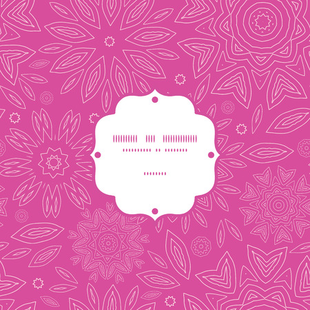 Vector pink abstract flowers texture frame seamless pattern backgroundのイラスト素材