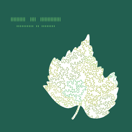 Vector curly doodle shapes leaf silhouette pattern frameのイラスト素材