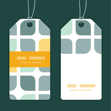 Vector abstract gray yellow rounded squares vertical stripe frame pattern tags setのイラスト素材
