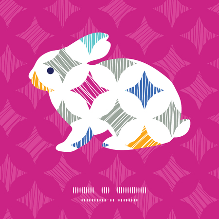 Vector colorful marble textured tiles chicken silhouette Easter frameのイラスト素材