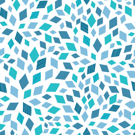 Vector blue mosaic texture seamless pattern backgroundのイラスト素材