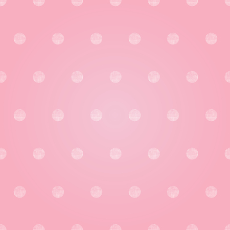 Vector Vintage Pastel Pink Baby Girl Polka Dots Circles Seamless Pattern Background With Fabric Texture. Perfect for girly nursery, birthday, circus or fair themed designs.のイラスト素材