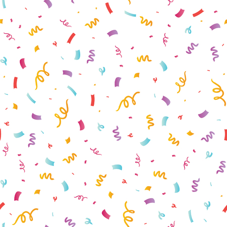Fun confetti seamless repeat pattern. Great for a birthday party or an event celebration invitation or decor. Surface pattern design.の写真素材