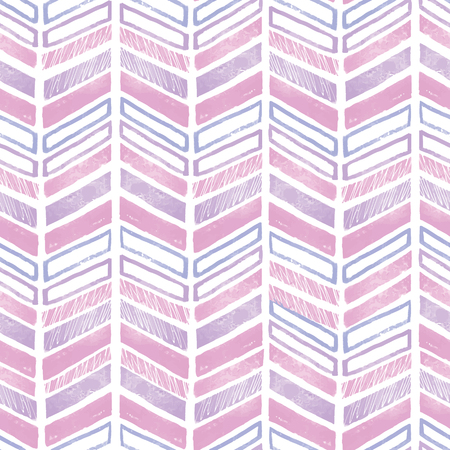 Purple pink tribal chevron repeat pattern design. Great for folk modern wallpaper, backgrounds, invitations, packaging design projects. Surface pattern design.の写真素材