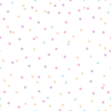 Colorful pastel confetti dots seamless pattern. Great for baby and nursery fabric, wallpaper, giftwrap, wedding invitations as well as Birthday projects.の写真素材