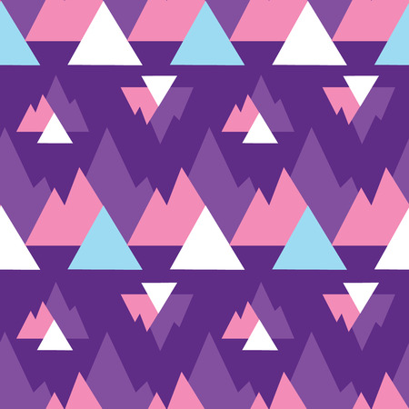 Abstract purple mountains triangles print pattern. Great for modern product design, fabric, wallpaper, backgrounds, invitations, packaging design projects. Surface pattern design.の写真素材