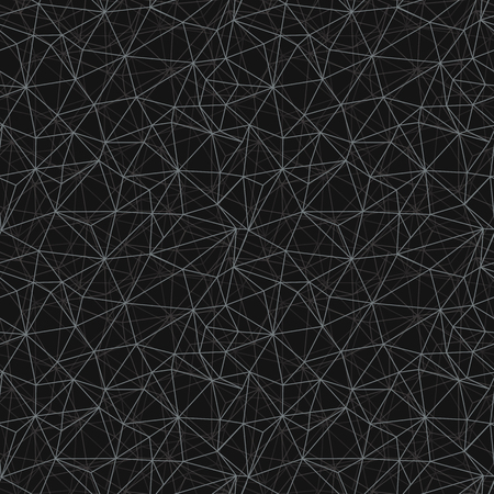 Black grey network web texture seamless pattern. Great for space inspired wallpaper, backgrounds, invitations, packaging design projects. Surface pattern design.のイラスト素材