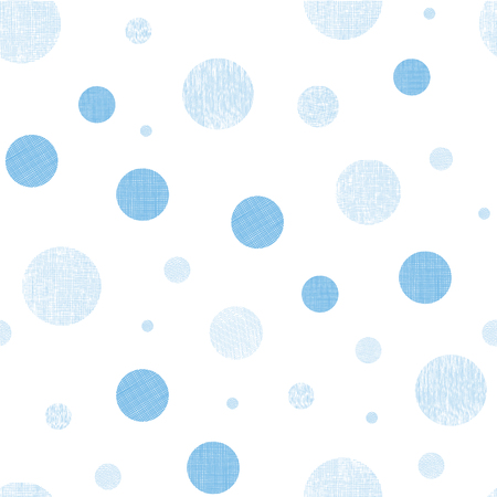 Blue fabric textured circles seamless pattern printのイラスト素材