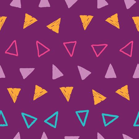 Stripes of grunge triangles on repeat patternのイラスト素材