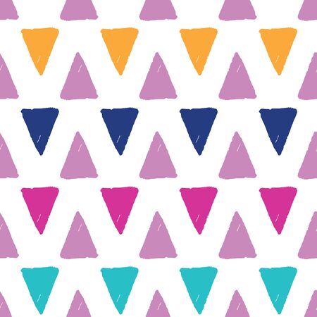 Colorful grunge triangles repeat patternのイラスト素材