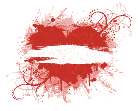 Grunge valentine's day banner in red colors.のイラスト素材