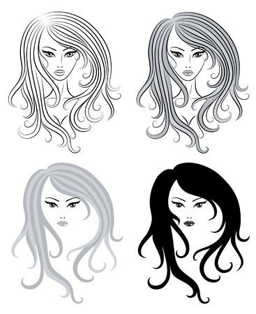 Set of a cute girls. のイラスト素材