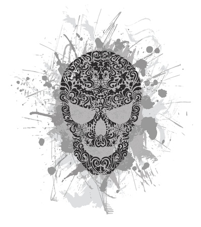 Pattern in a shape of a skull.のイラスト素材