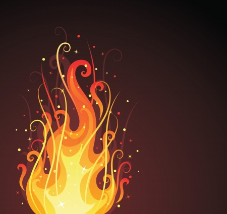 Pattern in a shape of a fire on the dark background.のイラスト素材
