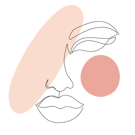 Abstract image of a woman with stains.のイラスト素材