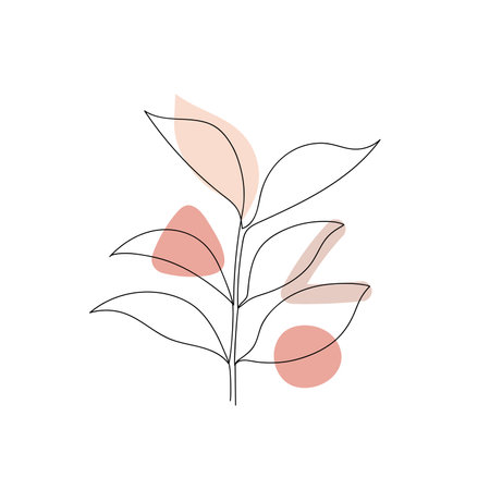 Abstract image of leaves isolated on white.のイラスト素材