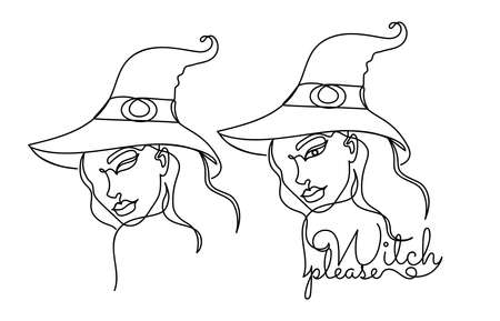 Halloween set in a hand drawn linear style.のイラスト素材