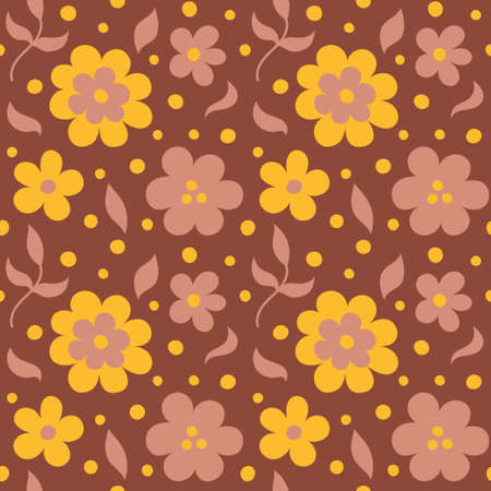 Seamless pattern a rose flower in a modern style.のイラスト素材