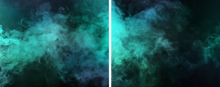Fog texture background. Neon red color backdrop set.の写真素材