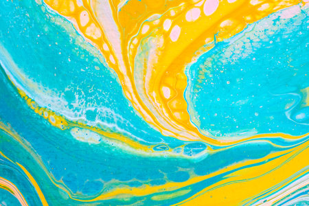 Modern fluid art painting. Abstract decorative marble texture.の写真素材
