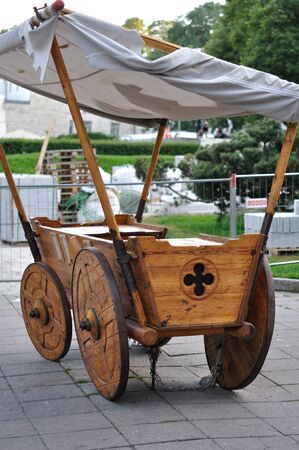 Wooden cartの写真素材
