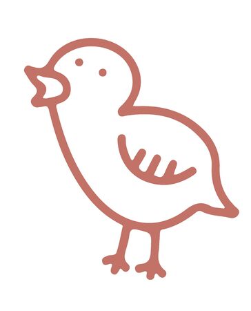 Easter chicken in beige tones. Isolate for the holiday of Easter.のイラスト素材