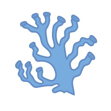 Blue beautiful coral. Isolate on a white background.のイラスト素材