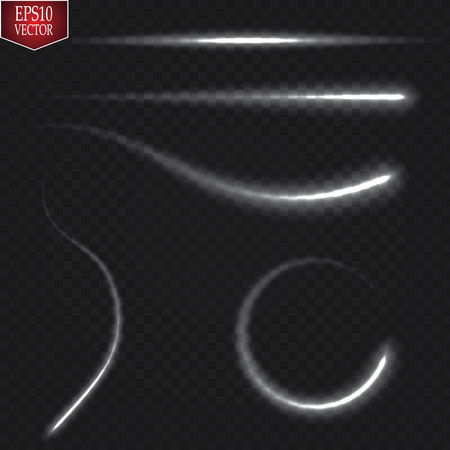 Creative concept Vector set of glow light effect stars bursts with sparkles isolated on black background.のイラスト素材