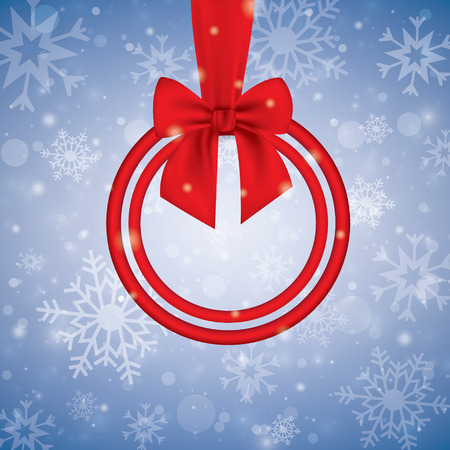 Realistic red bow and ribbon isolated on transparent background. Template for greeting card, poster or brochure. Vector illustration. EPS 10のイラスト素材