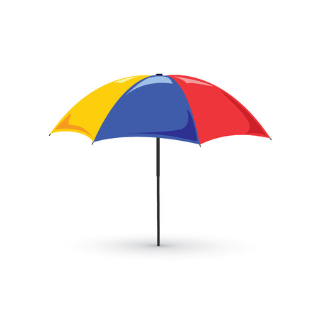 Vector illustration of Colorful Beach Umbrella Holiday Symbol by the Seaのイラスト素材