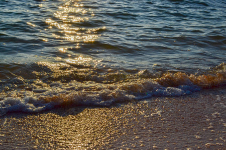 Sunrise, sunset on the seashore, ocean