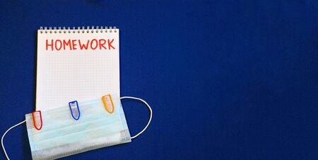 Home schooling Coronavirus concept, quarantine, home lessons.の写真素材