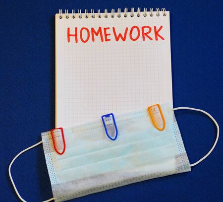 Home schooling Coronavirus concept, quarantine, home lessons.の写真素材