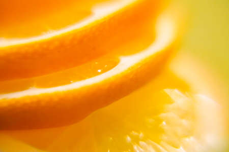 Abstract blurred macro lemons cutの写真素材
