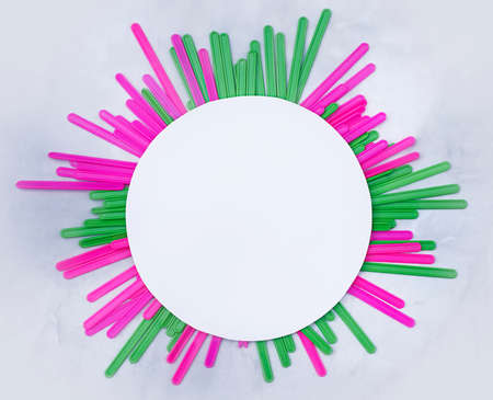 Blurred coloful abstract background with White Circle for text. High quality photo