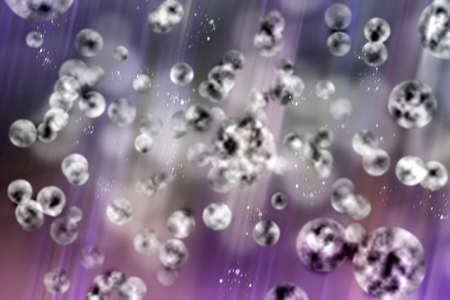 Abstrac spheres background, composition of flying balls decorated. High quality photo