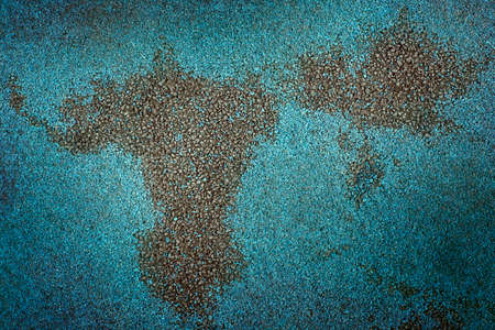 creative blue-green background, pattern in the shape of continents. High quality photoの写真素材