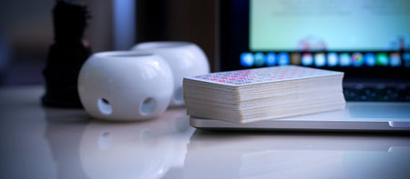Online forecasting the future with tarot cards. High quality photo