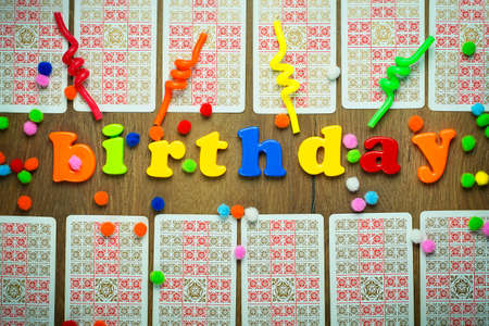 Fortune telling tarot cards on table. Forecasting concept, birthday. High quality photoのeditorial素材