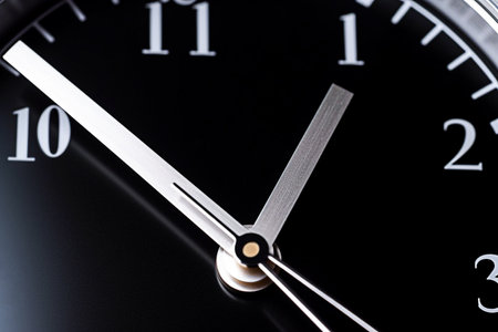 Close up of clock face. Time concept. Selective focus.の素材