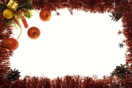 decored christmas postcard for your copy textの写真素材