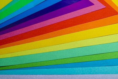 various color paper stack like a rainbow, samplers of colors