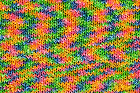 Rainbow knited texture close upの写真素材