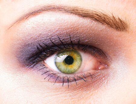 One women's  eye closeup with make upの写真素材