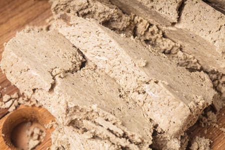 Sweet food - halva colse up on the board